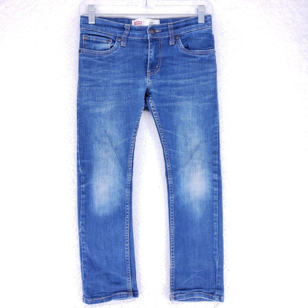 Levis 511 Slim Blue Jeans Womens Size 8 Reg Mid Rise Soft Denim Casual Pants